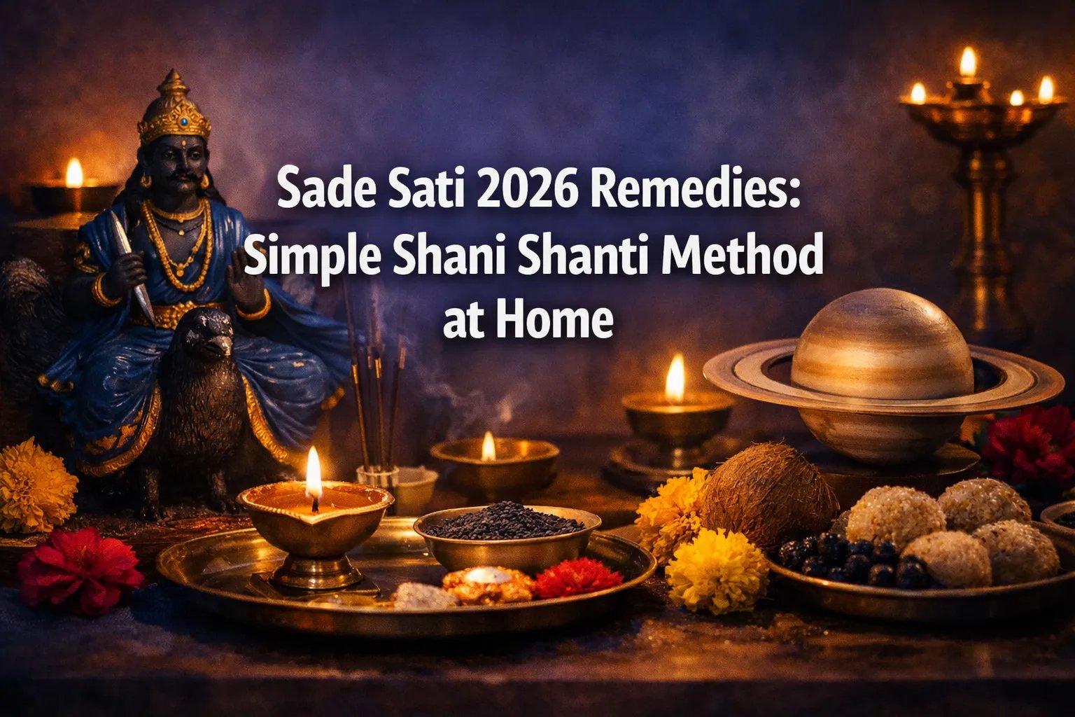 साढ़ेसाती 2026 के उपाय: घर पर सरल शनि शांति विधि