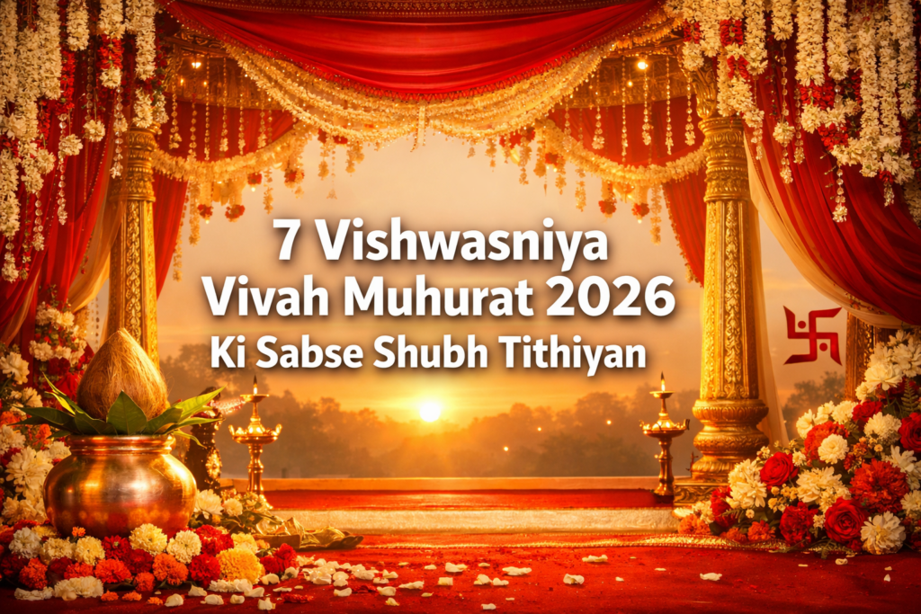 7 विश्वसनीय विवाह मुहूर्त 2026 की सबसे शुभ तिथियाँ