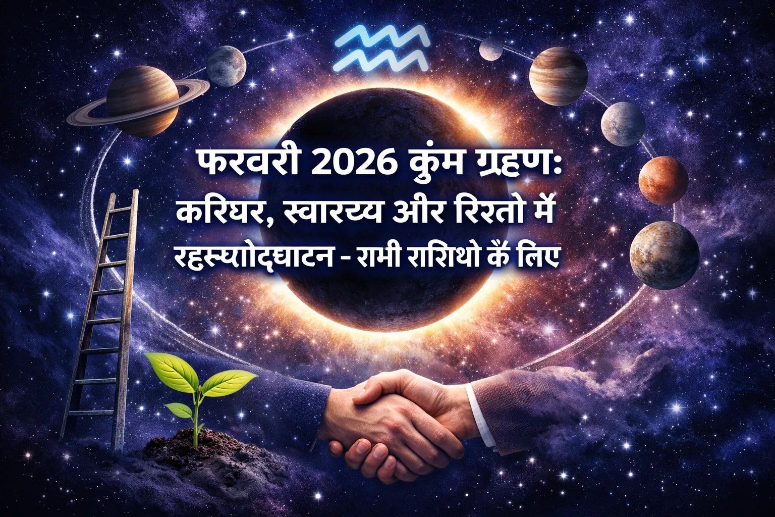 February 2026 Aquarius Eclipse: Revelations in Career, Health and Relationships for All Rashis