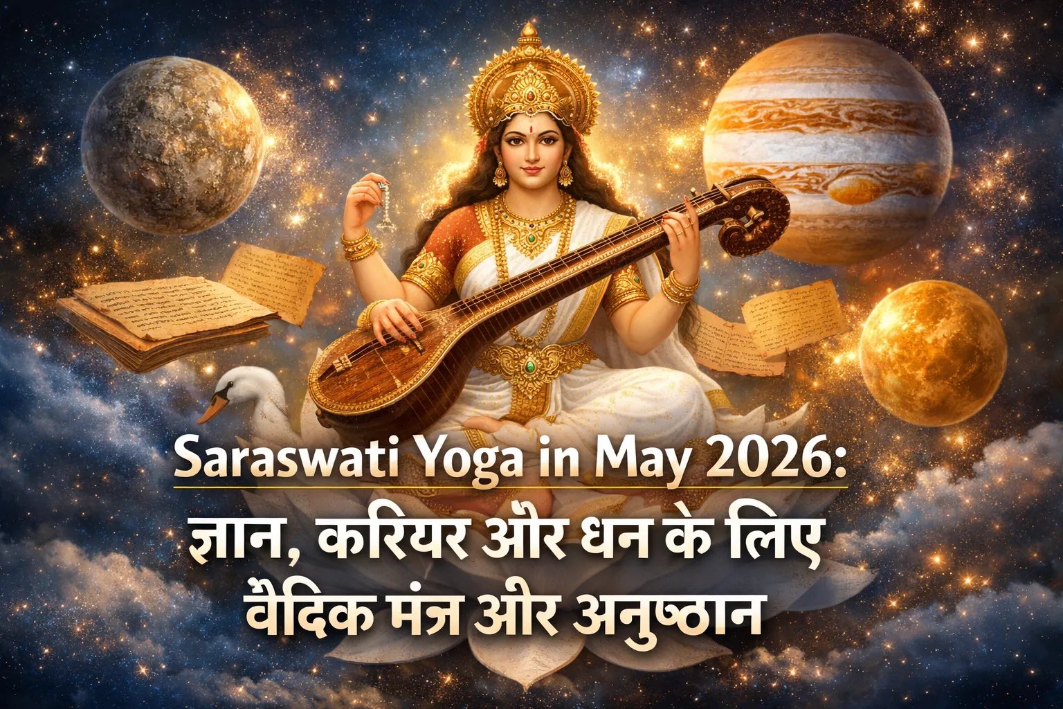Saraswati Yoga in May 2026: Vedic Mantras and Rituals for Knowledge, Career Elevation, and Wealth